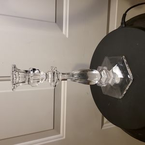 Antique Val St Lambert Crystal Candle Holder 9.5"